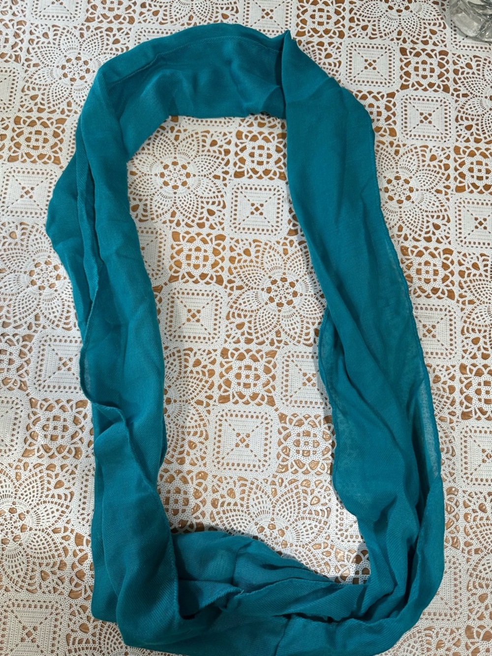 Women’s Teal Infinity Scarf - Lightweight Loop Wrap